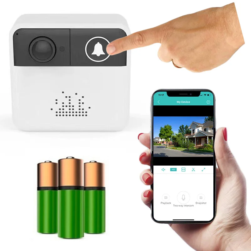 Беспроводной дверной звонок Higestone Wi-Fi Смарт-видео камера IP кольцо двусторонняя