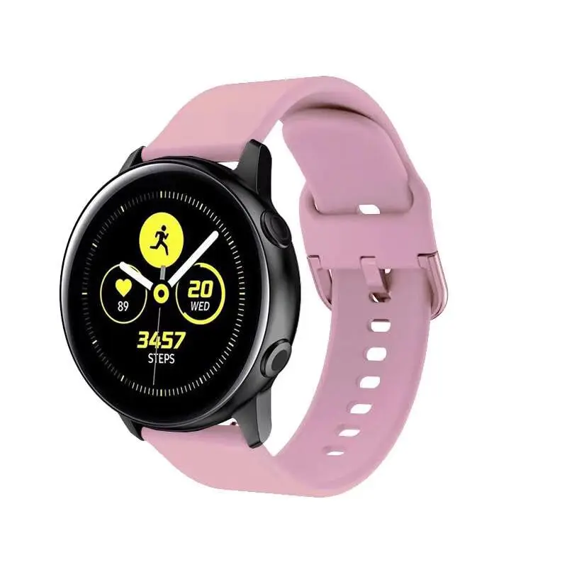 Pink Спортивный силиконовый 20 мм ремешок для samsung Galaxy Watch 42 мм/Активный браслет для мужчин/женщин Замена мужчин t Регулируемый Браслет - Цвет ремешка: Pink