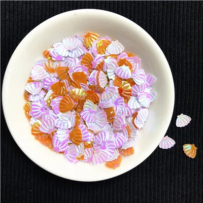 AB Mix White Orange 1200 шт(20 г) Красочные Блестки 7 мм Морская раковина тесьма с пайетками для шитья материал, Свадебное Ремесло, женская одежда Дети DIY Аксессуары - Цвет: AB Mix White Orange