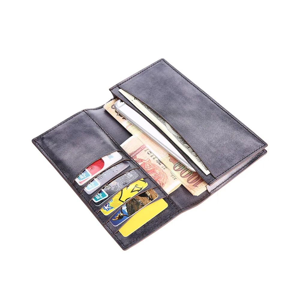 Терсе_длинный кошелек ручной работы из натуральной кожи деловой с гравировкой