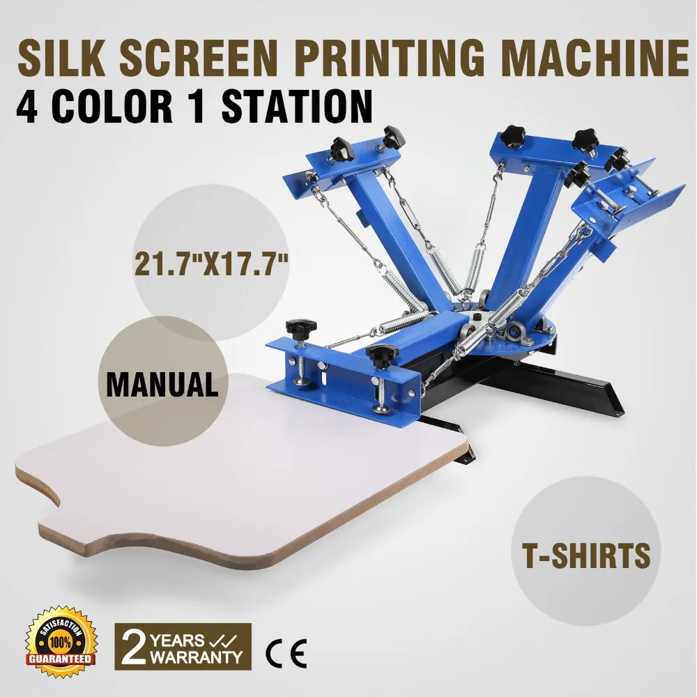 

4 Color 1 Station T-Shirt Manual Silk Screen Printing Machine