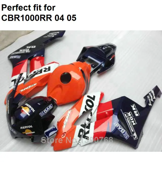 Бесплатная 7 подарков обтекатели для мотоцикла Honda CBR1000RR 04 05 красный черный