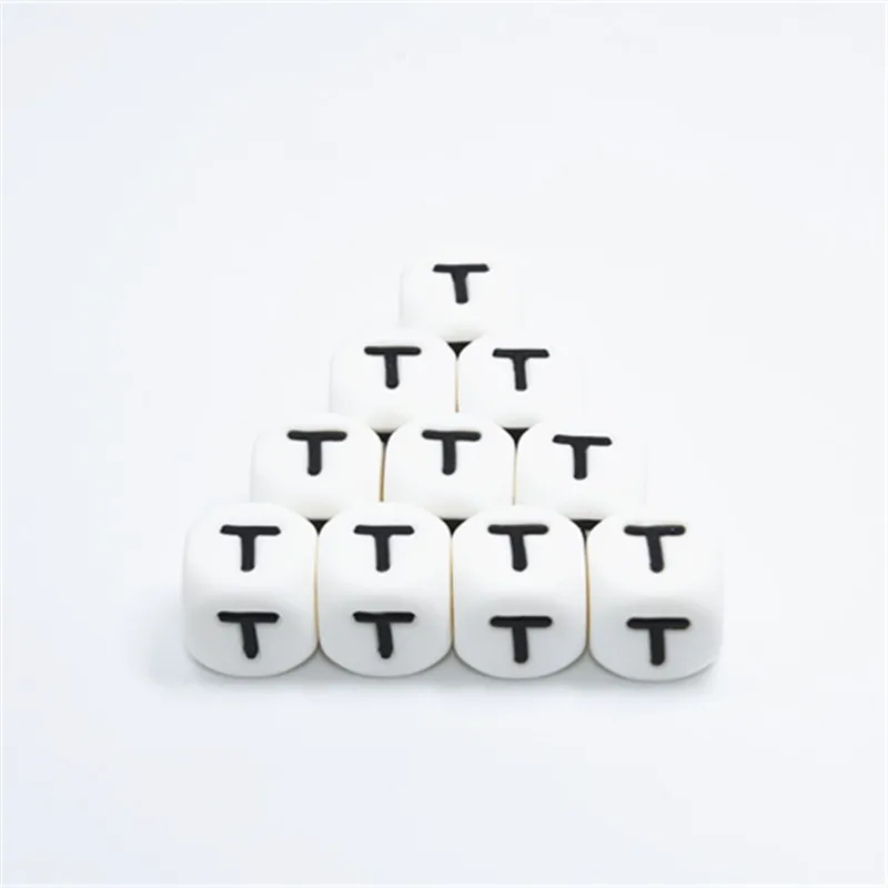 10 PCS Letter T Silicone Teething Beads BPA Free Food Grade English For DIY Name Necklace Nursing Gift | Украшения и аксессуары