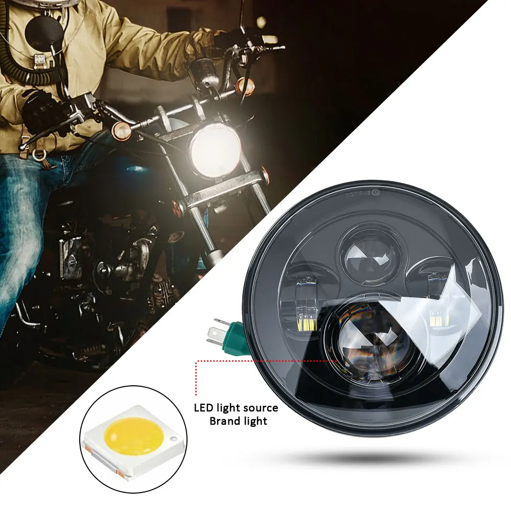 1 шт. 7 дюймов moto rcycle светодиодный фонарь Круглый 6500K 45 Вт 4000лм автомобильный мото