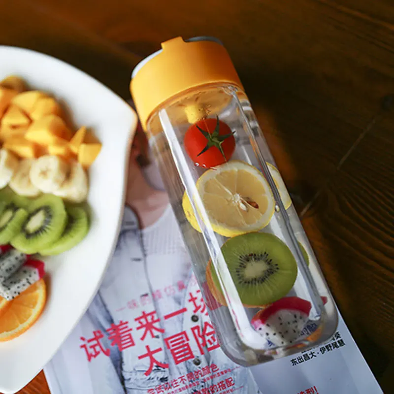 Подарок 750 мл лимонный сок фруктовая бутылка для воды Infuser Питьевая Посуда