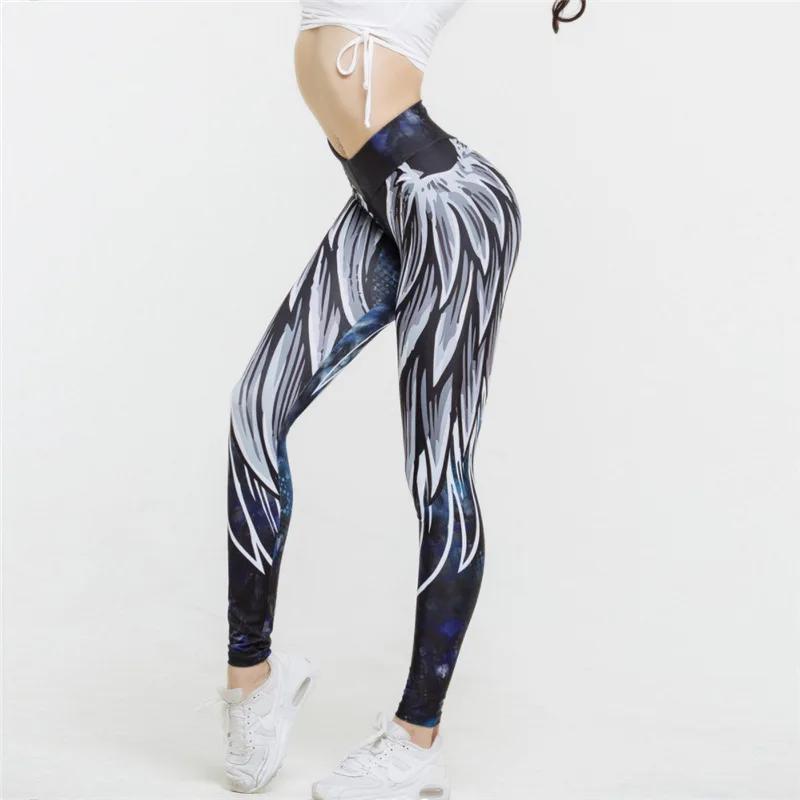 

Wing Print Energy Women Sexy Yoga Pants Seamless Fitness Leggings SportsWear Running High Waist Leggings Gym Elastic Pants