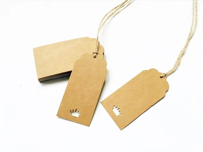 50 шт. крафт императорская корона подарочные бирки свадебное дерево подарок бирка