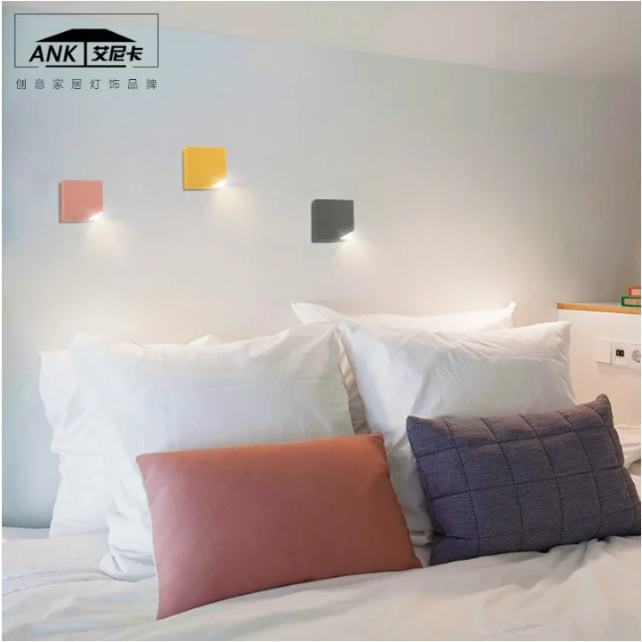 

100x Pack, Aluminum Body Rectangel Wall Lamp 82*82x27mm at Chamfer Corner Scatter Lighting