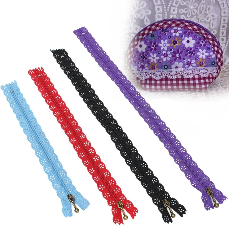 10 шт. нейлоновый съемник для молнии с кружевными краями разных цветов сделай сам