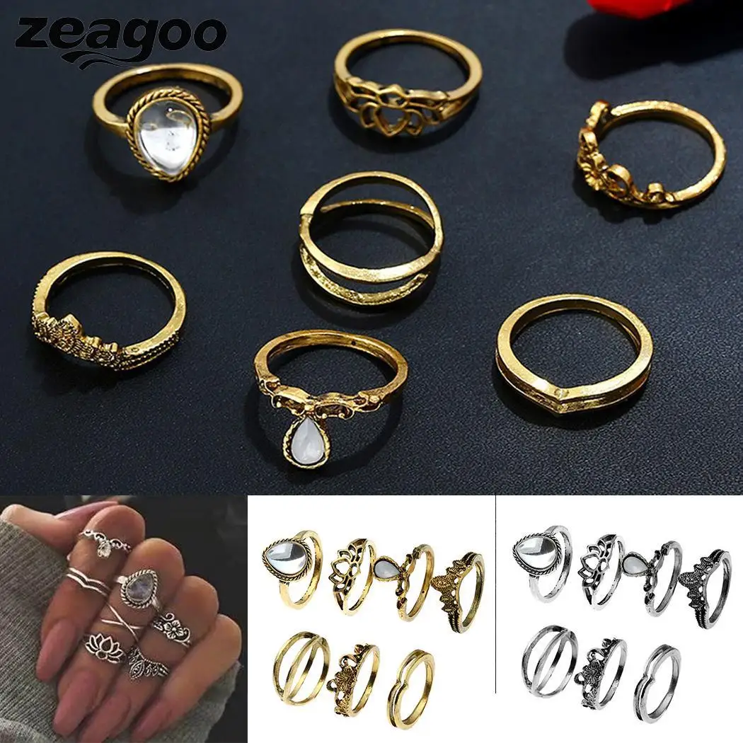 Gem свадебные украшения кольца резные новый искусственный модные Повседневное