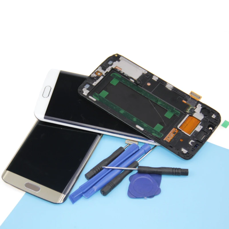 Super Amoled ЖК дисплей для Samsung Galaxy S6 Edge G925 G925F SM с Сенсорный экран планшета Ассамблеи