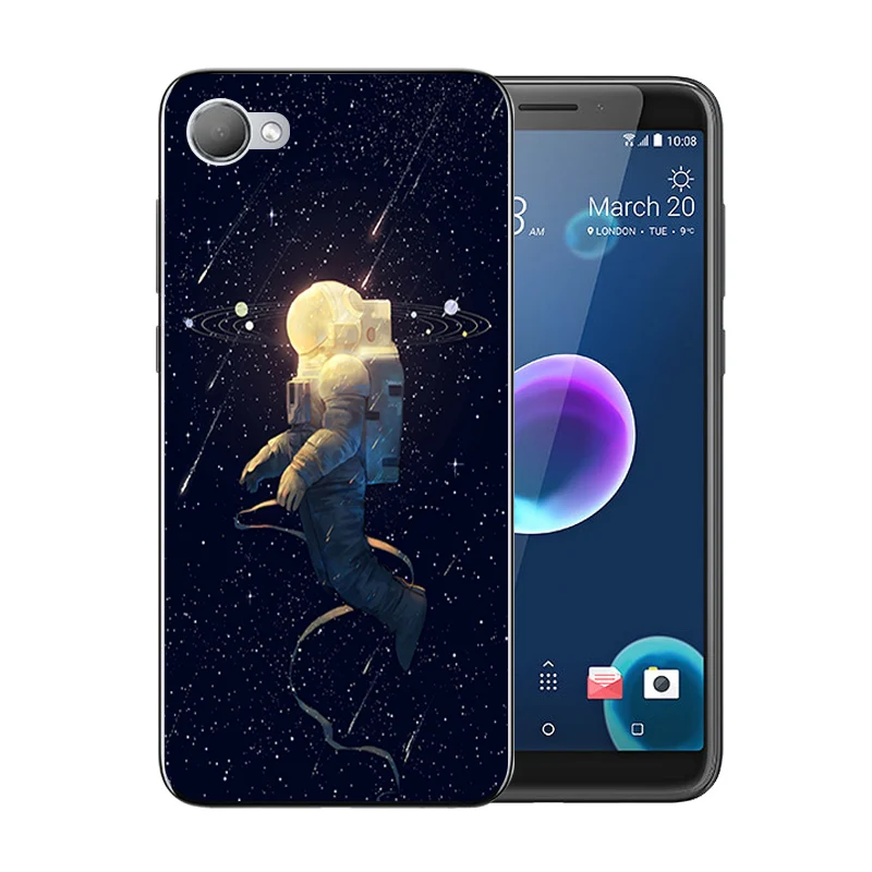 5 5-дюймовый Чехол для телефона HTC Desire 12 с рисунком космический мир мягкий