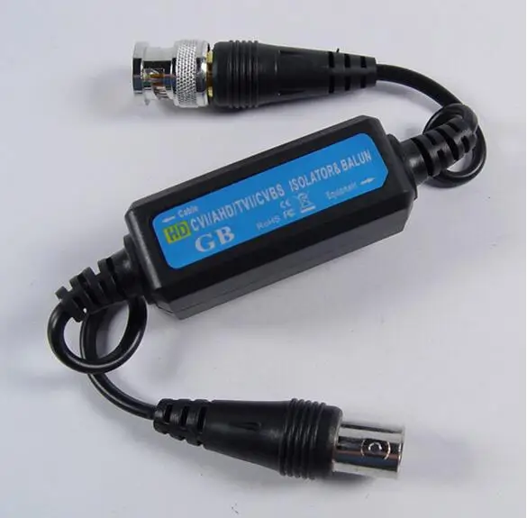 Коаксиальный кабель BNC video Balun Разъемы HD AHD CVI TVI заземляющая Петля