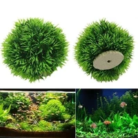 artificial aquatic plastic plants aquarium grass ball fish tank ornament decor