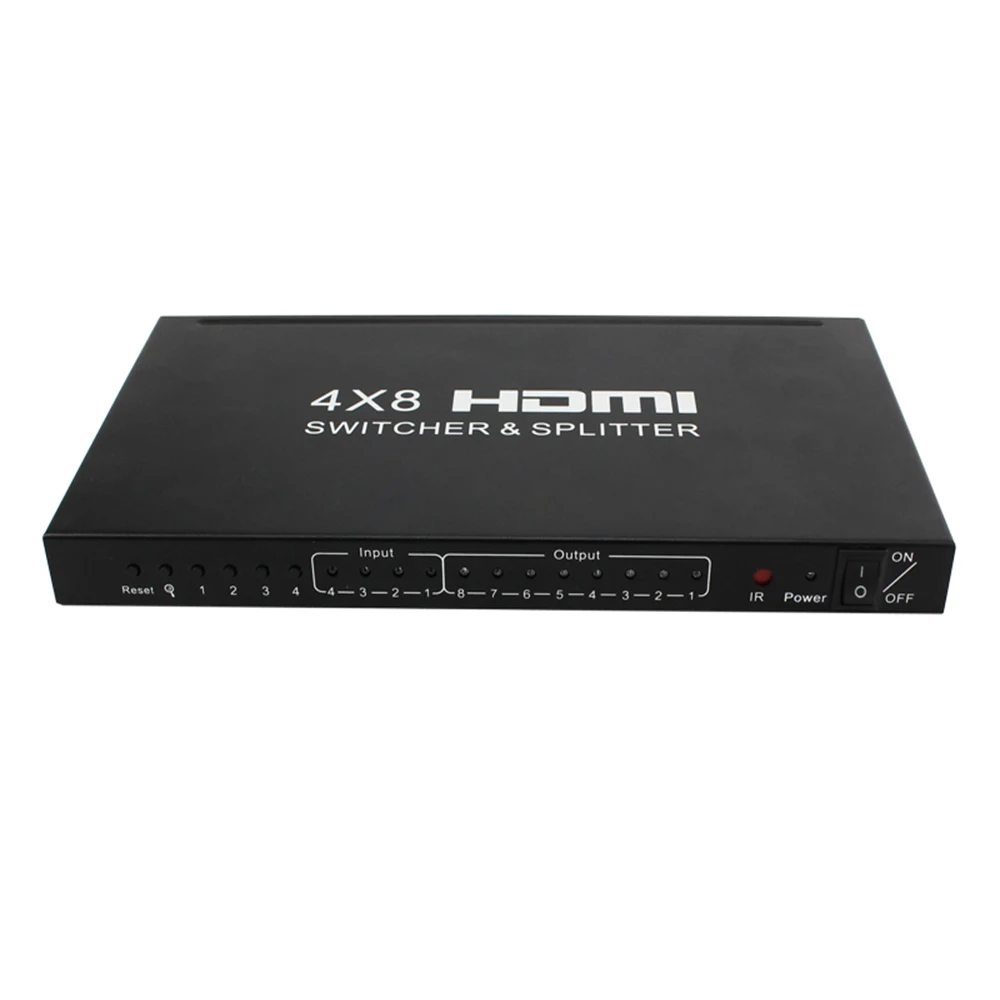 HDMI коммутатор 4 в 8 выход 4*8 HD HDMI ТВ Видео Kvm переключатель HDMI 4 K* 2 K 3D