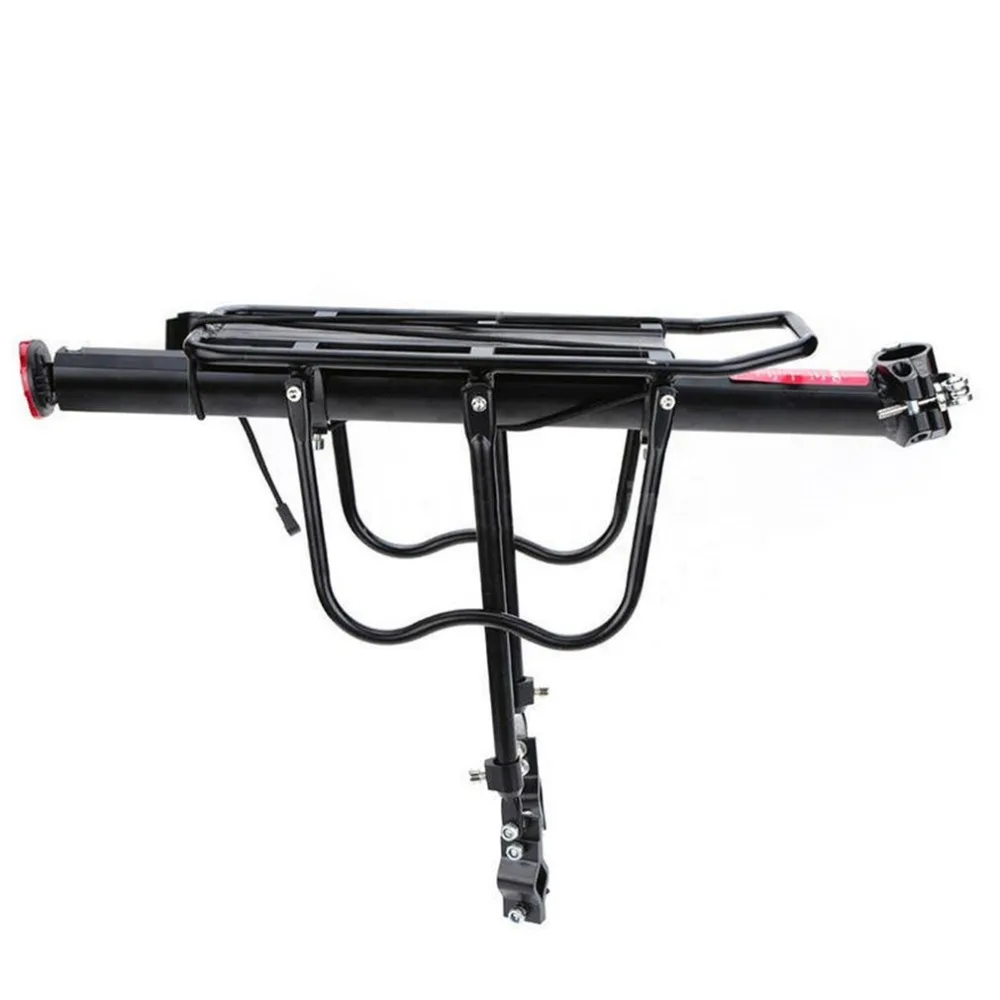 MTB Bicycle Rear Rack Seat Post Mount Pannier Luggage Carrier 25KG Load Quick-release Bike Rear Rack with Reflector
