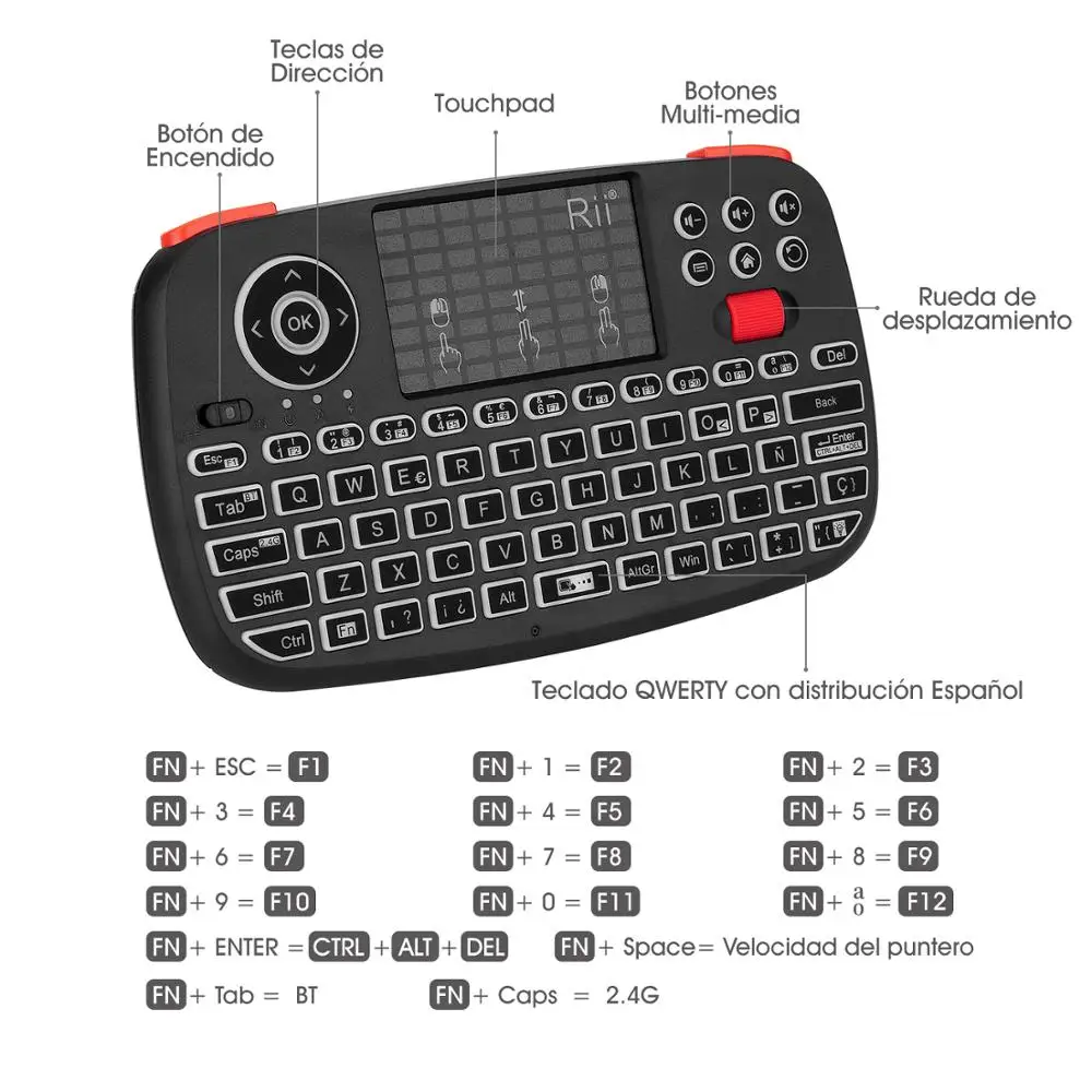 Мини Клавиатура Rii i4 2 4 ГГц Bluetooth два режима|Клавиатуры| |