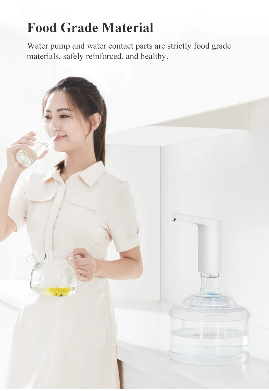 Xiaomi Mijia XiaoLang TDS автоматический мини сенсорный выключатель водяной насос беспроводной Перезаряжаемый Электрический диспенсер водяной насос для кухни