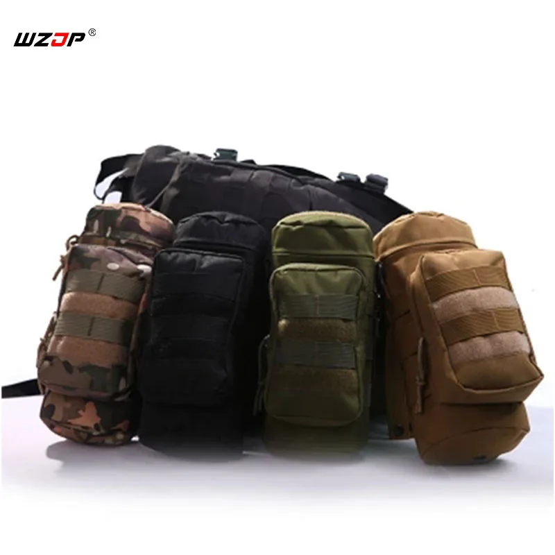 WZJP открытый мешок бутылки воды Molle тактическое снаряжение чайник держатель Военная бутылка Велоспорт Альпинизм Кемпинг Туризм Сумки для воды