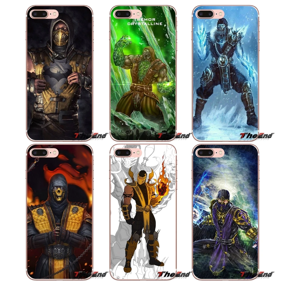 Чехол с рисунком скорпиона mortal kombat для iPhone X 4 4S 5 5S 5C SE 6 6S 7 8 Plus Samsung Galaxy J1 J3 J5 J7 A3 A5 2016
