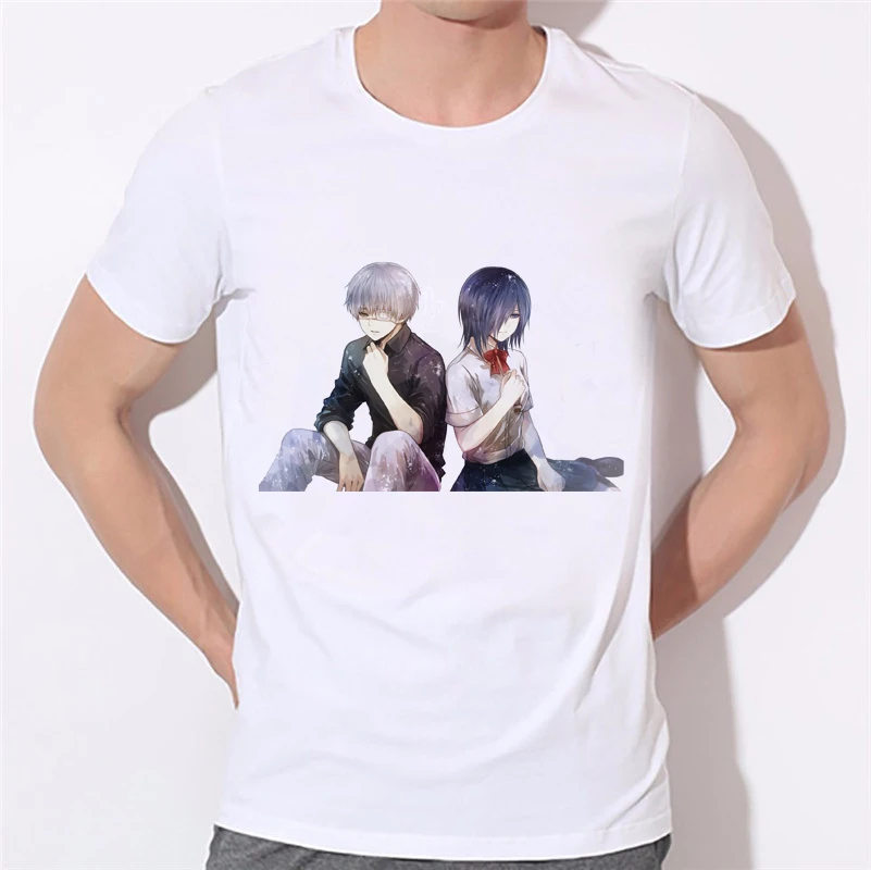 Одежда с надписью Tokyo Ghoul японский футболки персонажами из аниме футболка Для