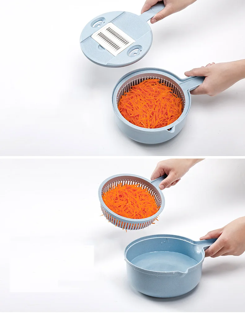 Кухня Овощной Cuttergadget розовый круглый картофель Терка Пшеничной Соломы Резки и мытья один многофункциональный