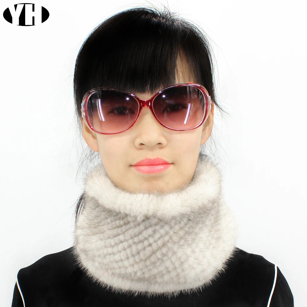 Шарф из натурального меха норки для девочек шарф ручной работы стрейч материала