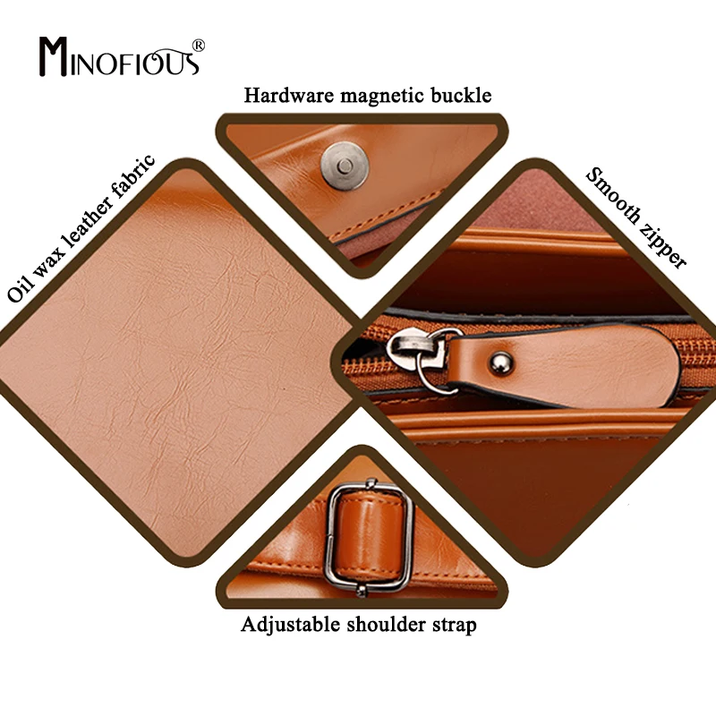 MINOFIOUS женский рюкзак из натуральной кожи масло Воск Корова школьная сумка