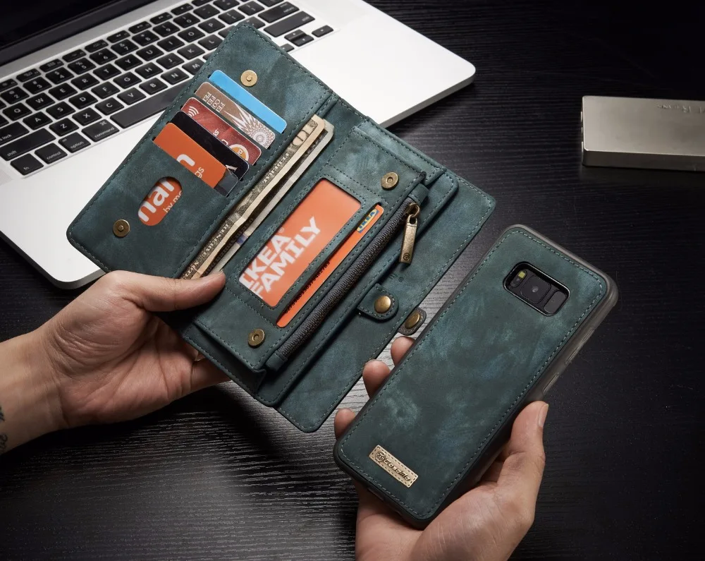 Для Coque Galaxy S8 Plus чехол s Премиум Ретро кошелек на молнии кожаный чехол-книжка Магнитный чехол для samsung S8 S8 Plus S9 S7Edge