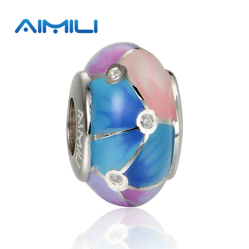 

Aimili ювелирные изделия из стерлингового серебра 925 пробы бусины шармы подходят для оригинальных брендовых браслетов GW модные ювелирные изде...