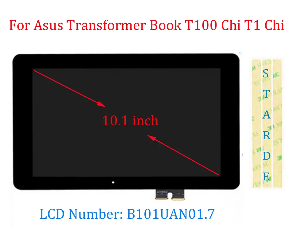 

STARDE сменный ЖК-дисплей для Asus Transformer Book T100 Chi T1 Chi ЖК-дисплей B101UAN01.7 кодирующий преобразователь сенсорного экрана в сборе 10,1"
