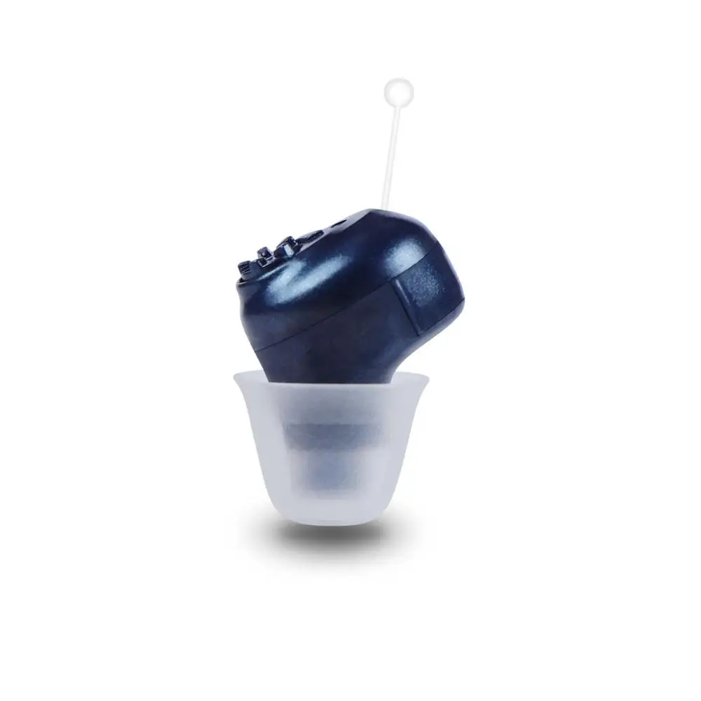 Left-ear-Blue Супер Мини слуховые аппараты Невидимый CIC цифровой слуховой аппарат маленькие слуховые аппараты слуховой аппарат для потери слуха Прямая поставка - Цвет: Left-ear-Blue