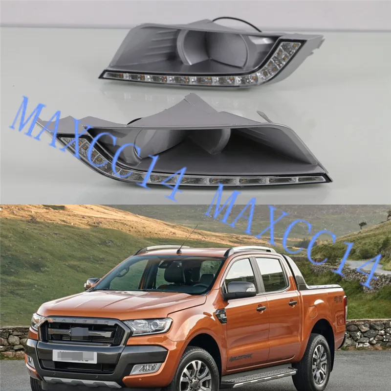 Дневные Противотуманные фары белого/желтого цвета дневные ходовые огни для FORD