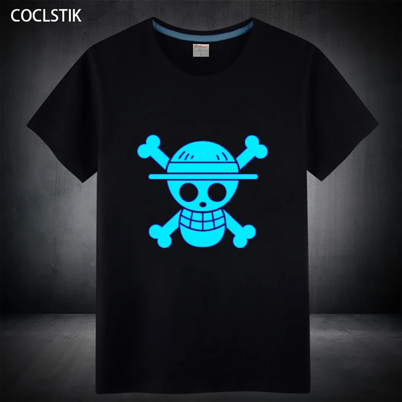 100% хлопок Детская/взрослая летняя флуоресцентная аниме цельная футболка