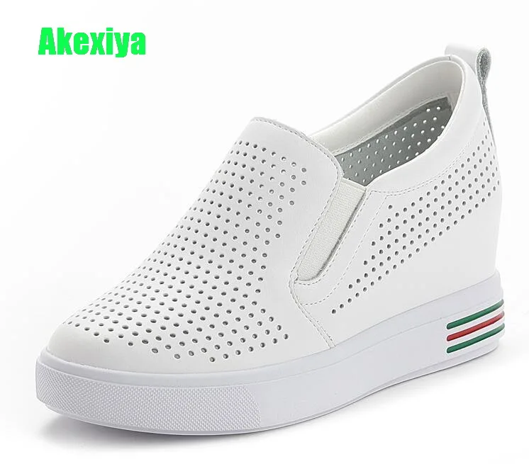 Akexiya/ г., модные летние женские лоферы женская обувь на платформе, увеличивающая рост кроссовки на танкетке со скрытым каблуком