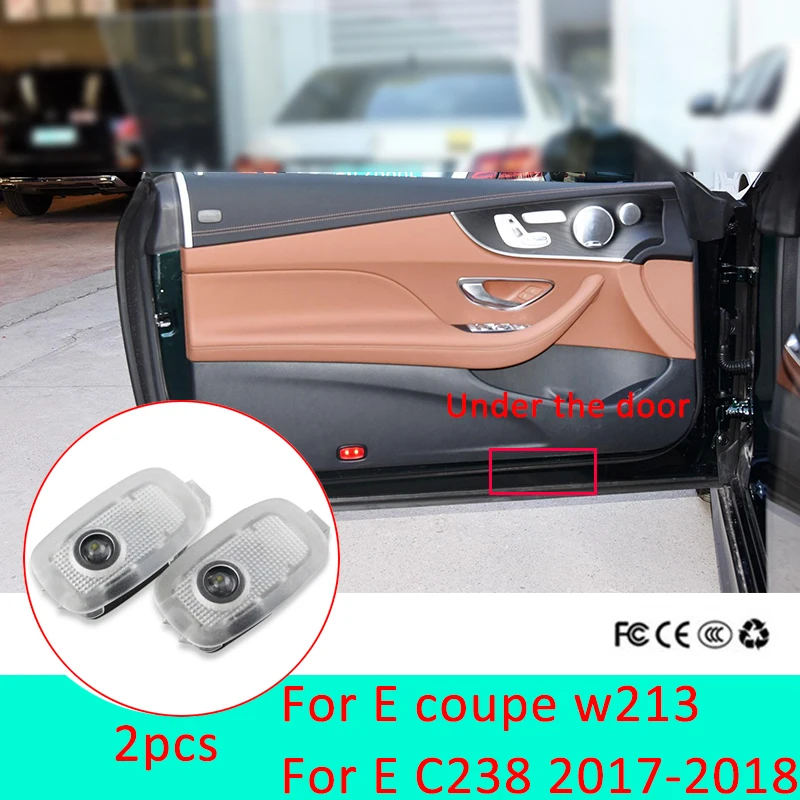2 шт. светодиодный Автомобильный Дверной светильник для Mercedes Benz W213 C238 E Coupe (2 двери)