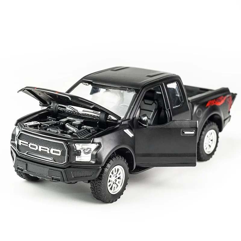 1:32 Ford Raptor F150 Pickup Refitl MINI AUTO Alloy Pull Back Diecast модель автомобиля игрушка для детей со