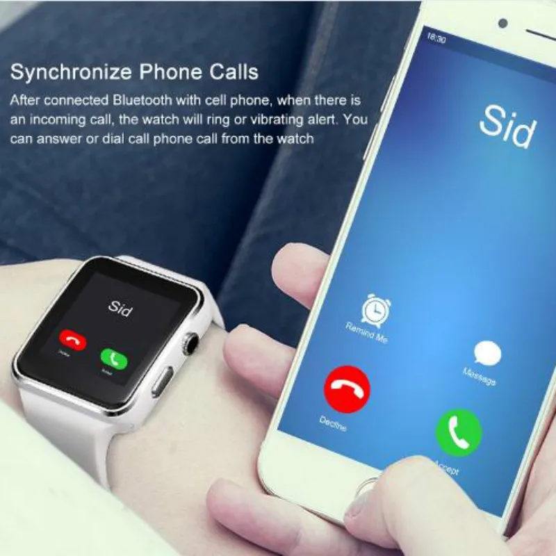 Новые X6 Смарт-часы с камерой сенсорный экран Поддержка SIM TF карта Bluetooth мужские умные часы для iPhone Xiaomi Android телефон