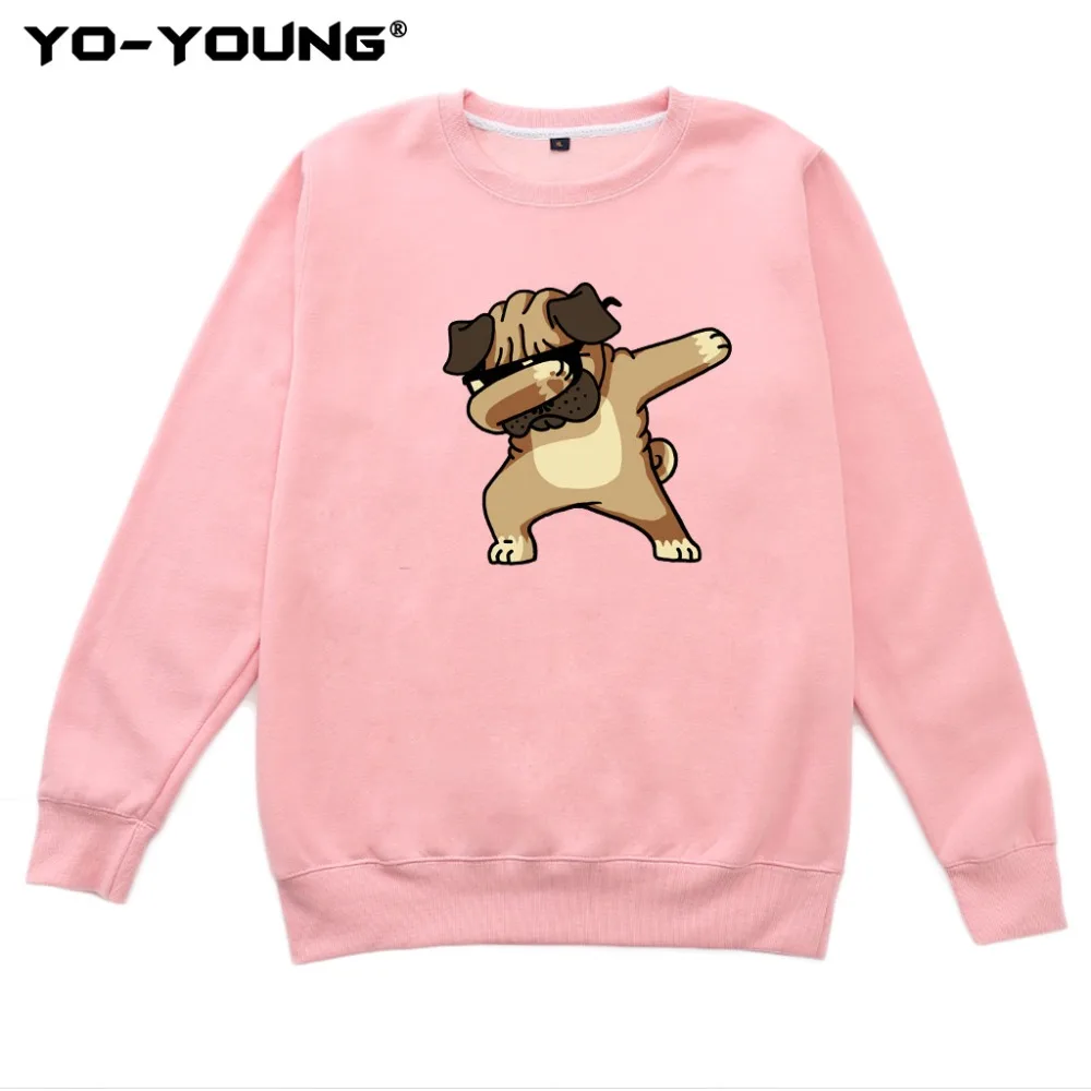 Yo-Young мужские толстовки премиум-класса забавные Dab для танцев французский бульдог
