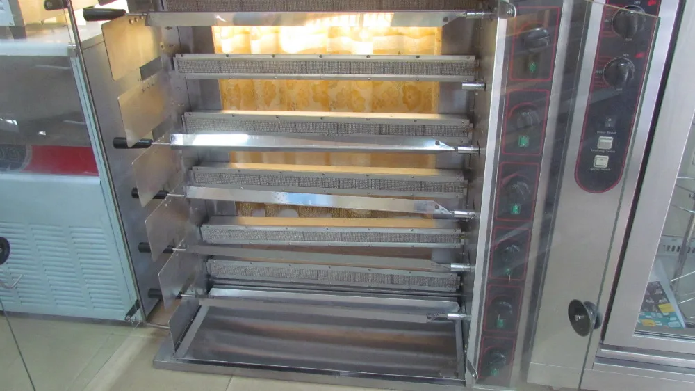 Бесплатная доставка по морю семь больших шампуров машина для обжарки газовая