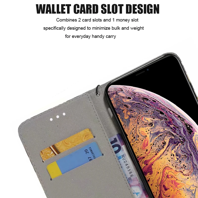 Кожаный чехол книжка с 3D рисунком бабочки и слотом для карт подставка Huawei Honor 6C 9