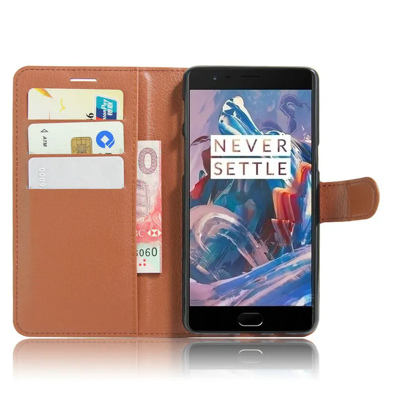 Фото Роскошный кожаный чехол для OnePlus 3 T /one plus A3010 телефона A3000 чехол-бумажник +