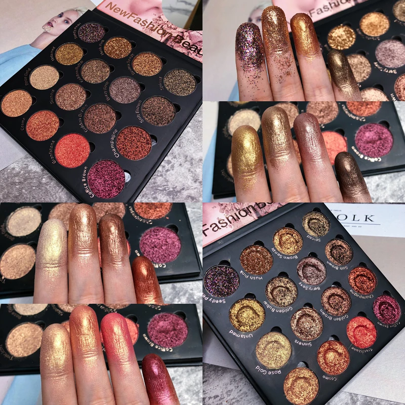 

DIY Magnet Empty Eyeshadow Pallete 16 Color Shimmer Matte Eyeshadow Palette Pigmented Metallic Diamond Makeup Palette Cosmetic