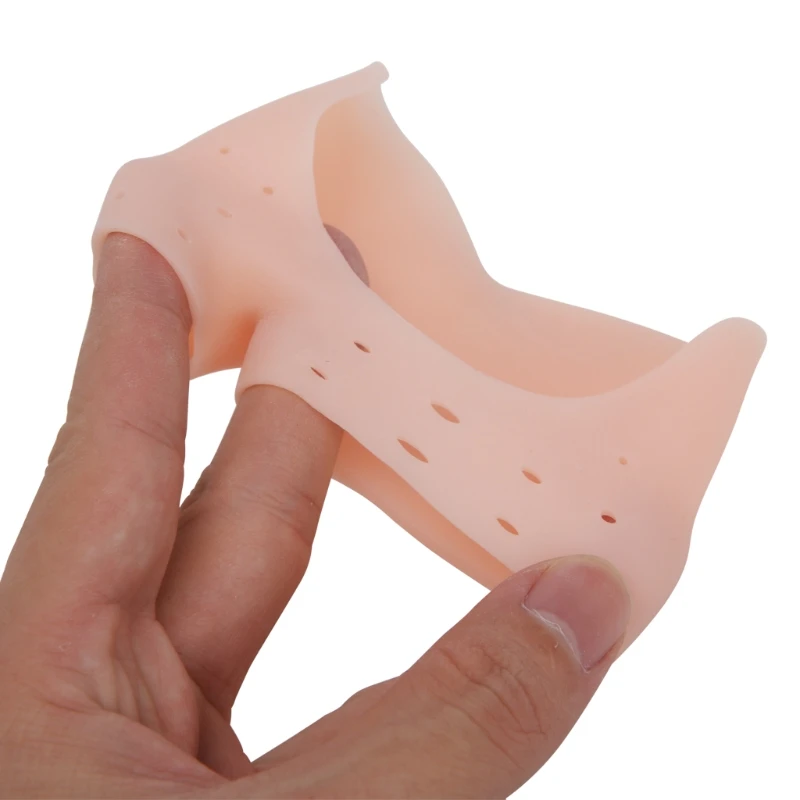

1pair Silicone Gel Half Toe Sleeves Foot Care Elastic Pads Pain Relief For Men Women