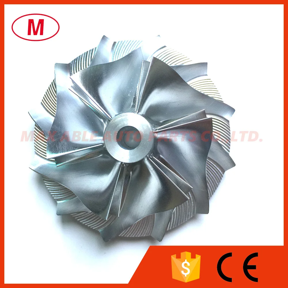 TD05H 49179-44300 48.30/68.00mm 6+6 blades High Performance Turbo Billet Compressor wheel/Aluminum 2618/Milling compressor wheel |
