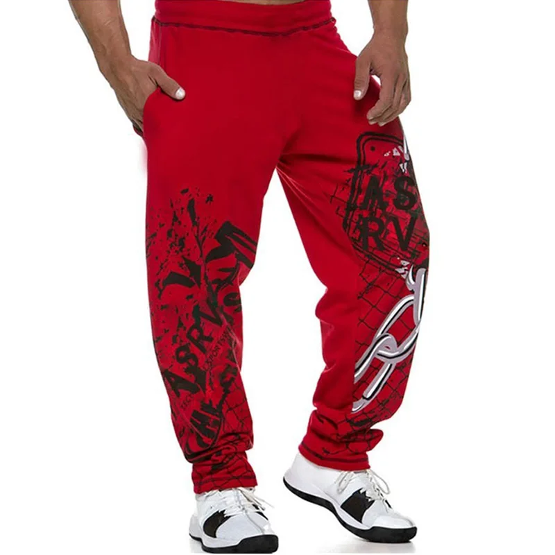 

Sweat pants new men's clothing pants Leisure squat Loose street hip hop Fashion letter trend joggers Fitness sweat pants