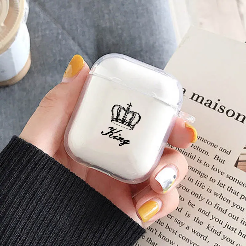 I200177 Смех жизнь прозрачная пара роскошные наушники чехол для Airpods чехол наушники защитный чехол для Airpods аксессуары - Цвет: I200177