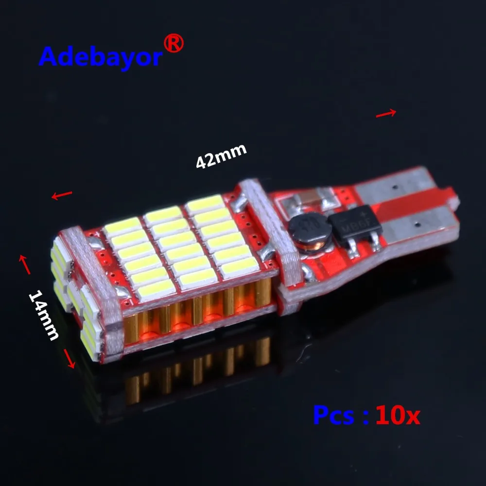 1X Canbus 12В 24В T10 T15 45 светодиодный 4014 SMD 45SMD без полярности T16 лампа светильник для