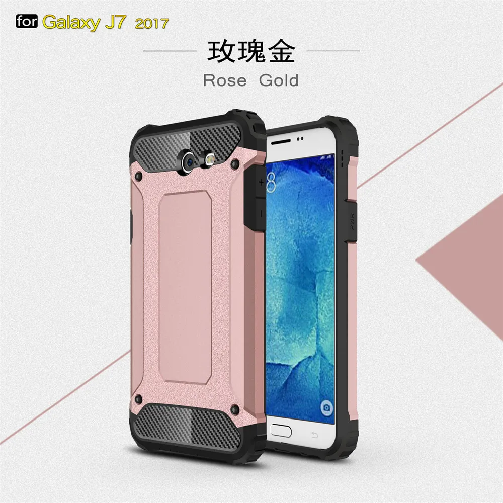 Fitted Case For Samsung Galaxy J7 2017 USA Version Luxury 2 in 1 hard PC Soft TPU back cover Phone Cases |