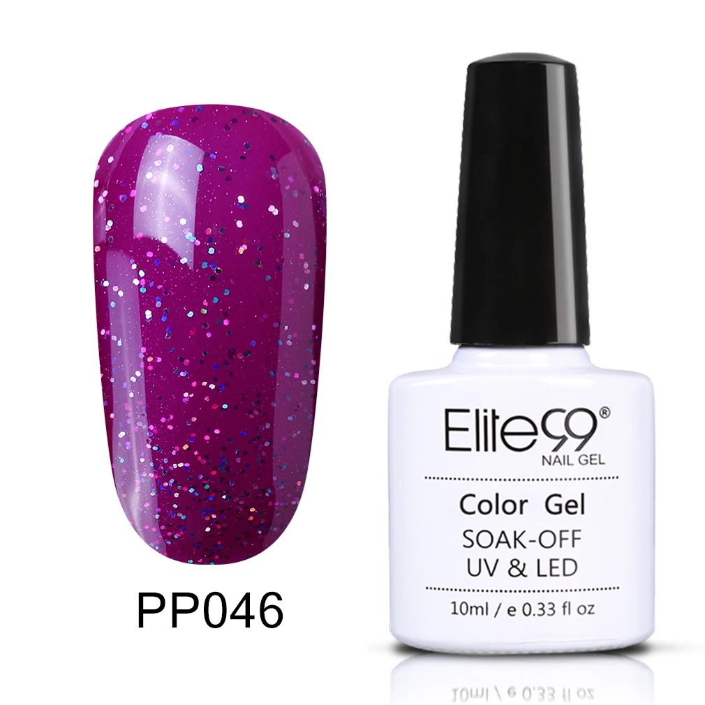 PP046 Elite99 10 мл фиолетовый серия лак Полупостоянный гель для ногтей эмаль лак для ногтей гель лак замочить от DIY основа верхнее покрытие УФ светодиодный гель - Цвет: PP046
